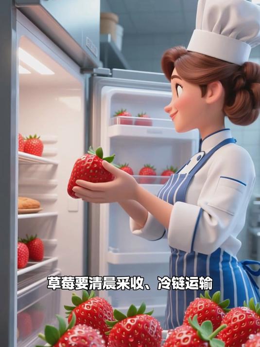 草莓蛋糕，香甜美味甜品