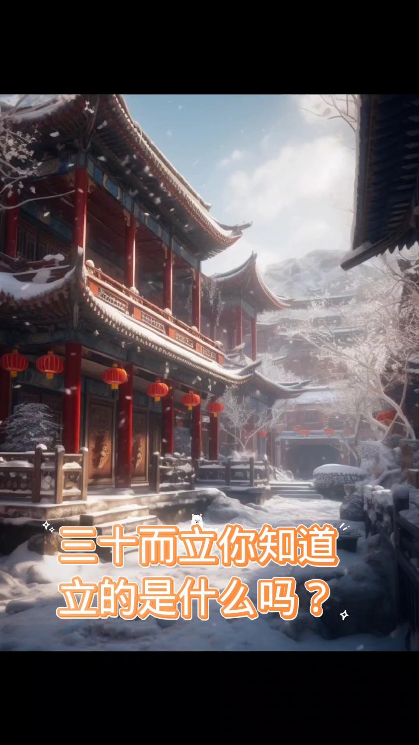 三十而立你知道立的是什么吗?