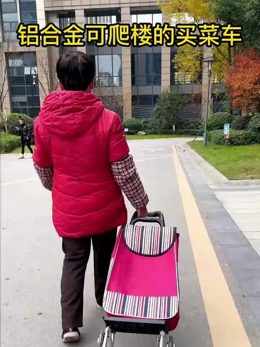 平时出门买菜大包小包的该换一个购物车了,装得多拉着也轻松
