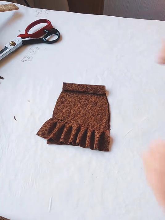 简单易学鱼尾裙裁剪方法