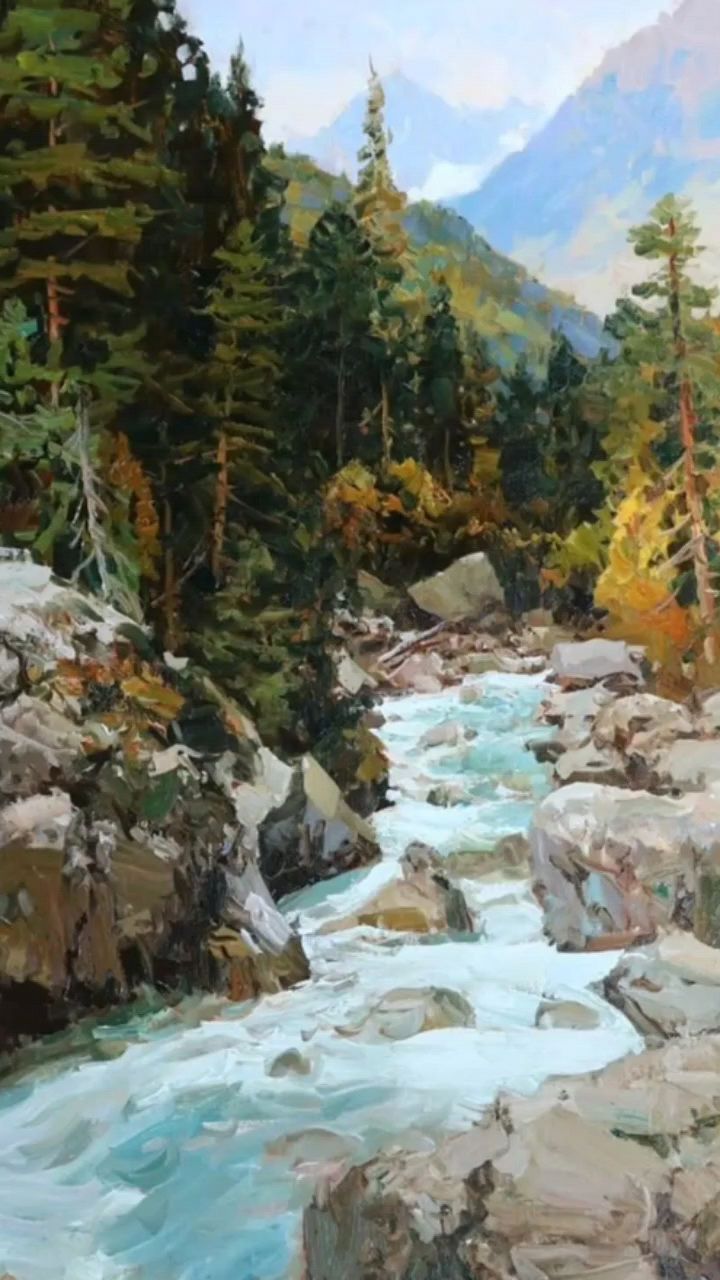 自然风光的搬运者!俄罗斯画家巴比奇的风景油画,太美!