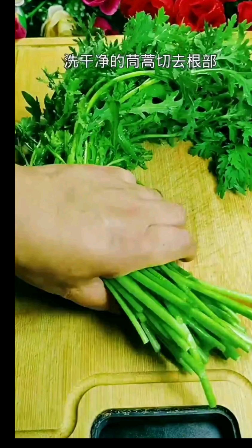 清炒茼蒿的做法
