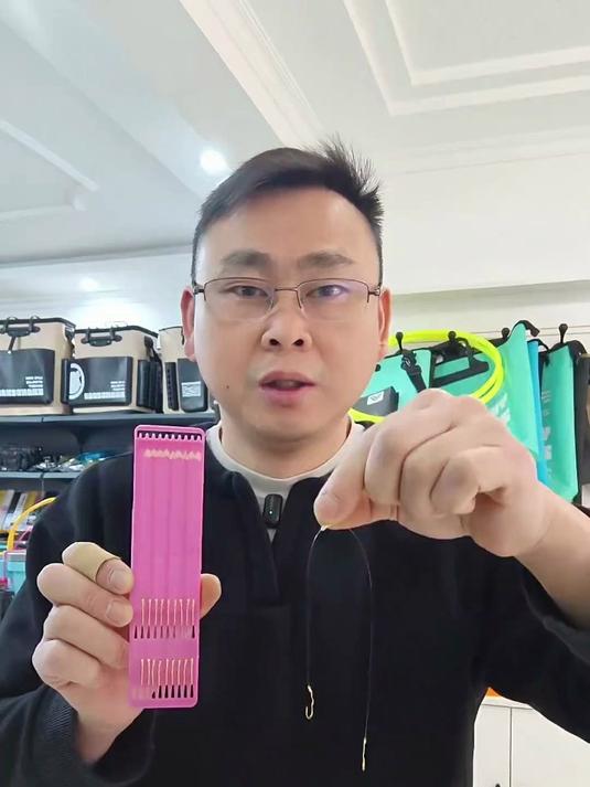 新型自动翻转鱼钩!绑好双钩防缠绕,短款子线钓鱼超省心