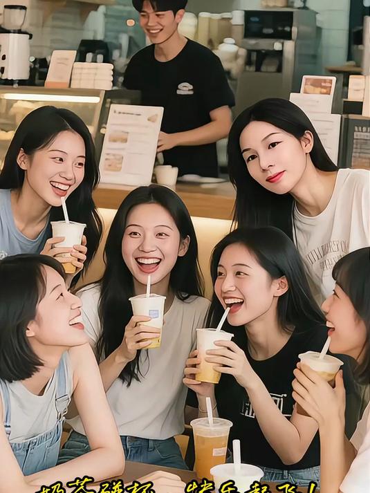 奶茶碰杯，快乐起飞！