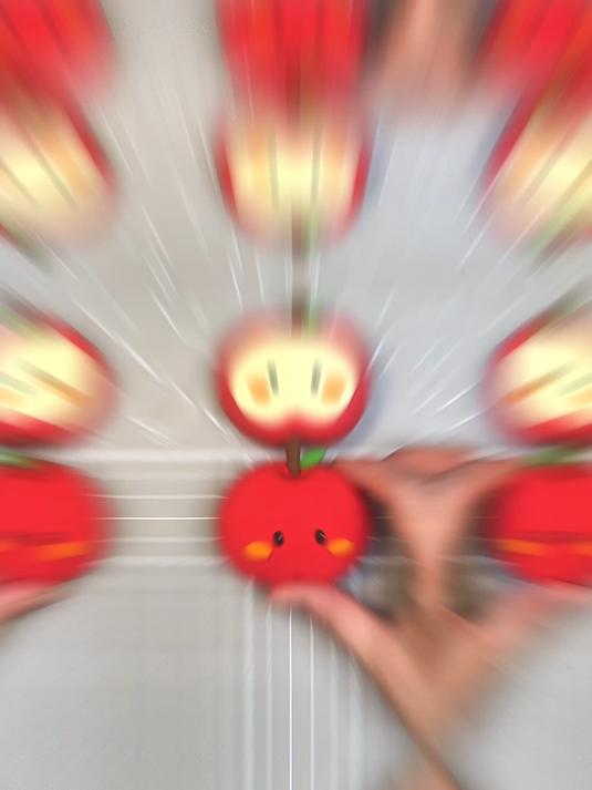 1分钟学会!可爱苹果粘土教程!