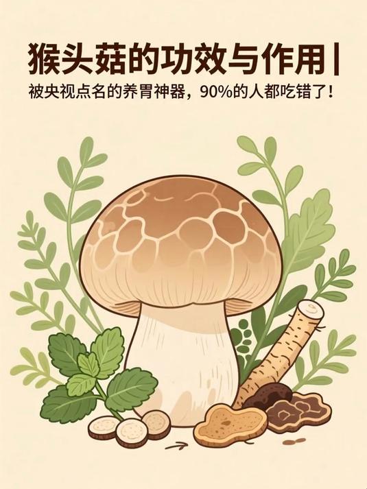 猴头菇的功效与作用 _ 被央视点名的养胃神器,90%的人都吃错了!#健康扬帆季#