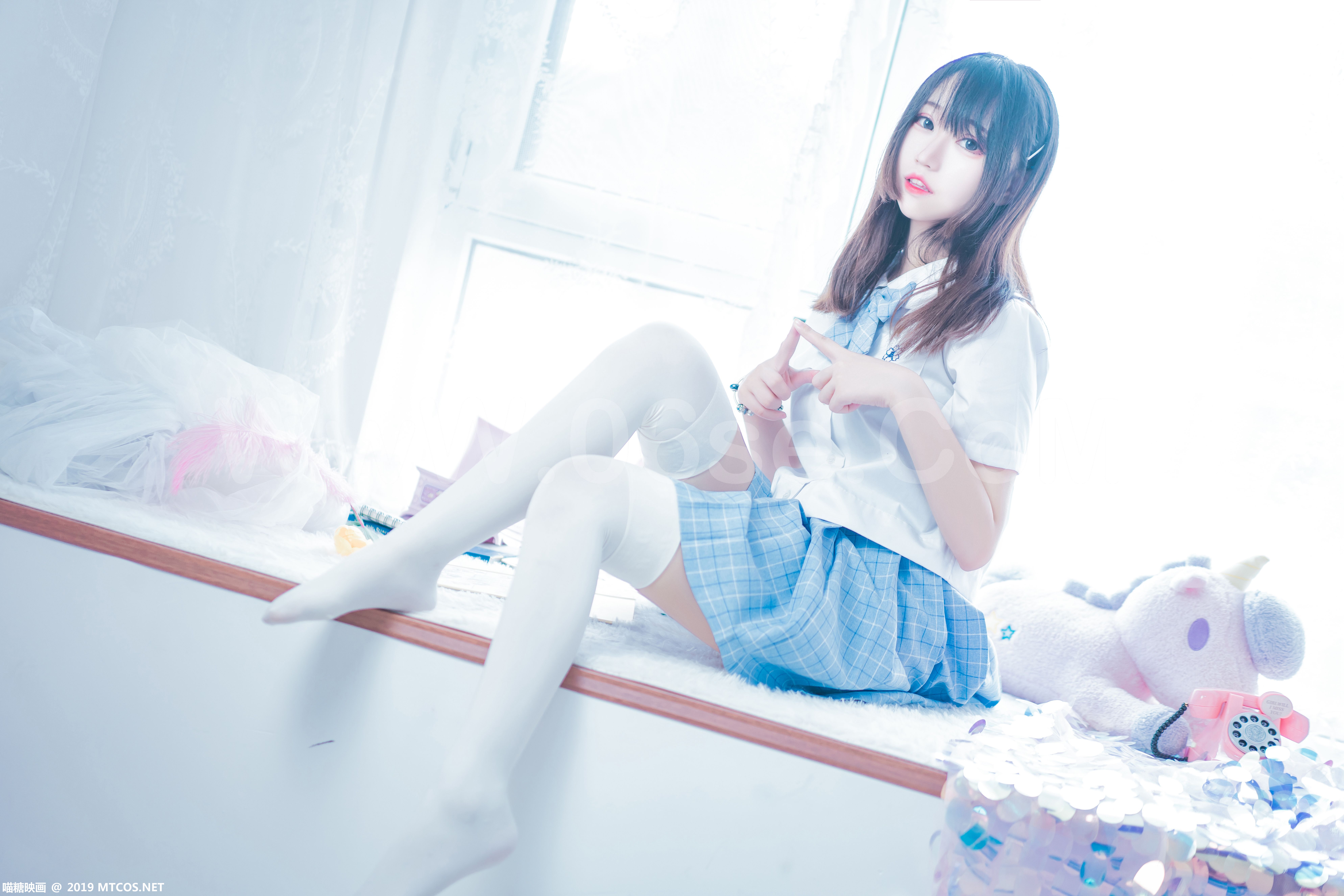图片[12]-[MTCos] 喵糖映画 Vol.019 蓝白梦幻少女-六色网
