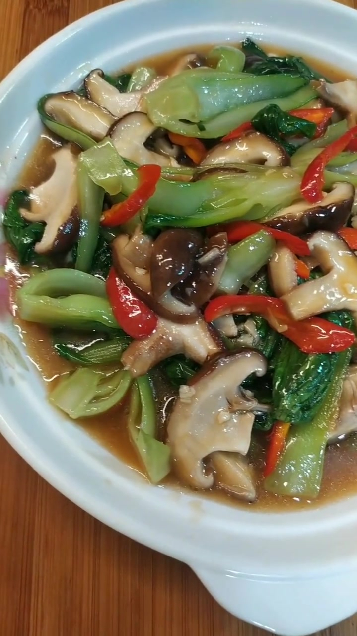 蘑菇炒青菜也太好吃了
