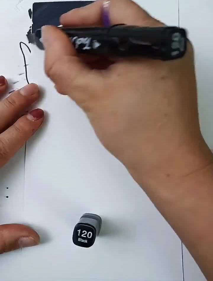 马克笔画星空效果超美星空画