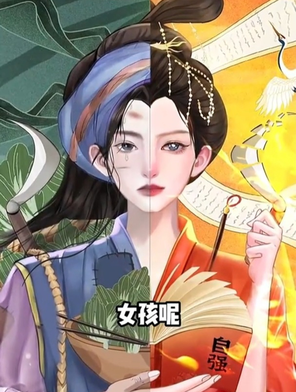 高度还原王宝钏挖野菜,女孩子一定要把命运掌握在自己是手里!