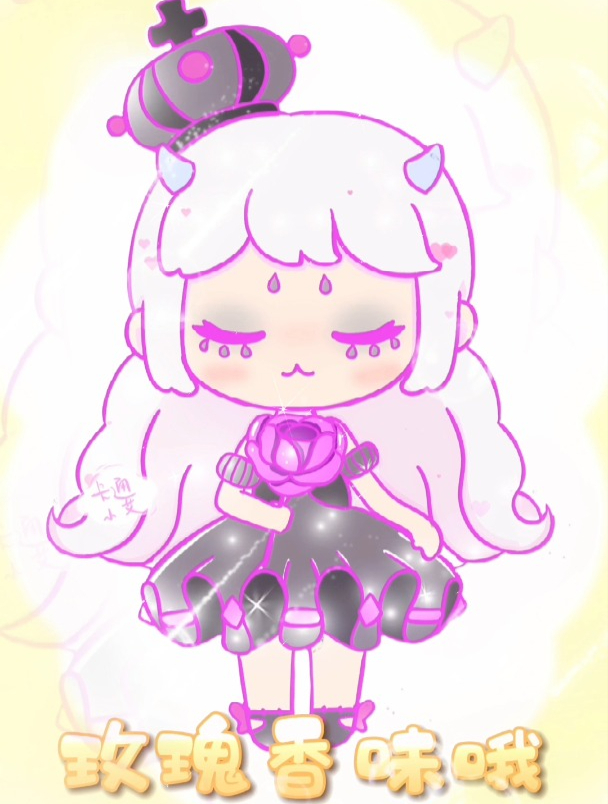 卡通小艾十二星座动漫简笔画