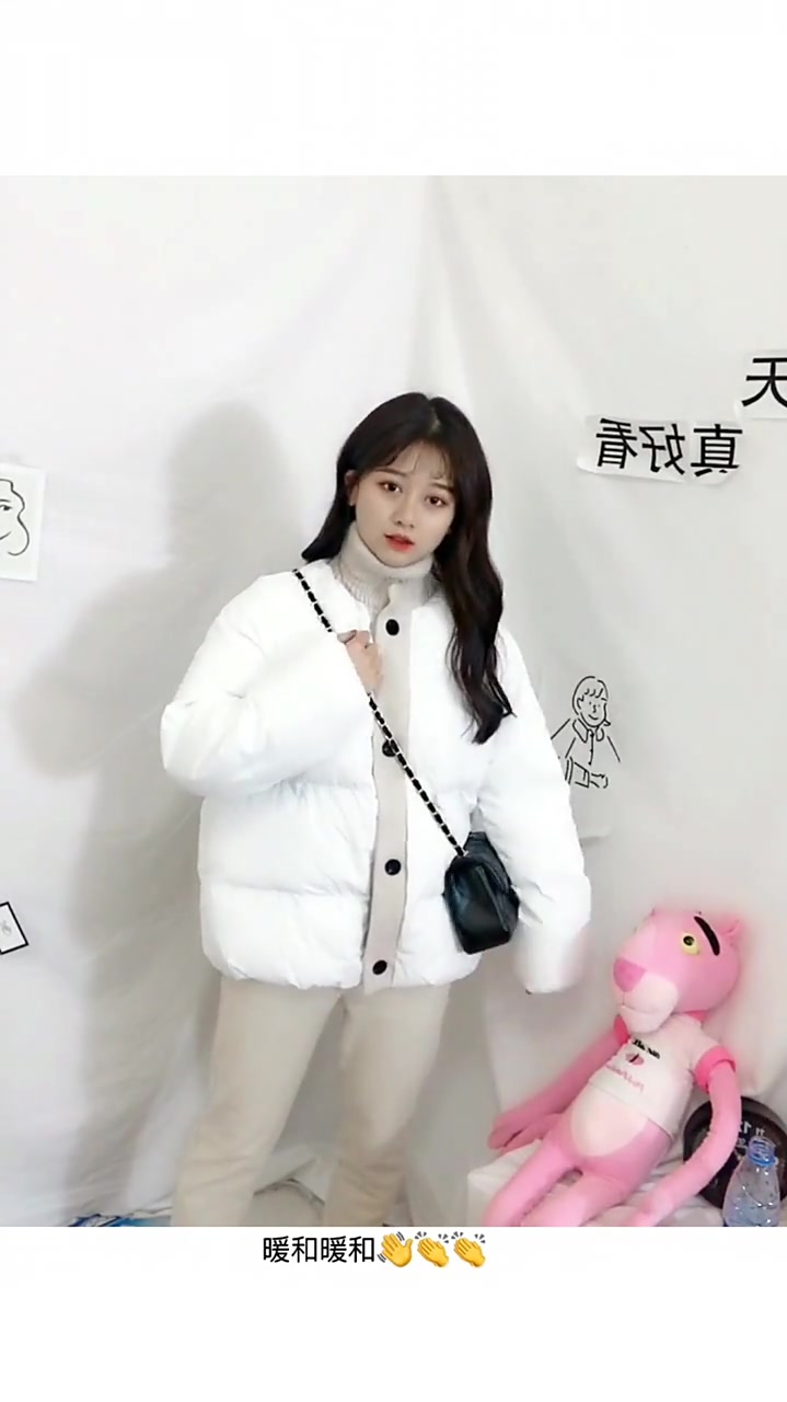 女生冬季面包服搭配,穿上非常好看舒服