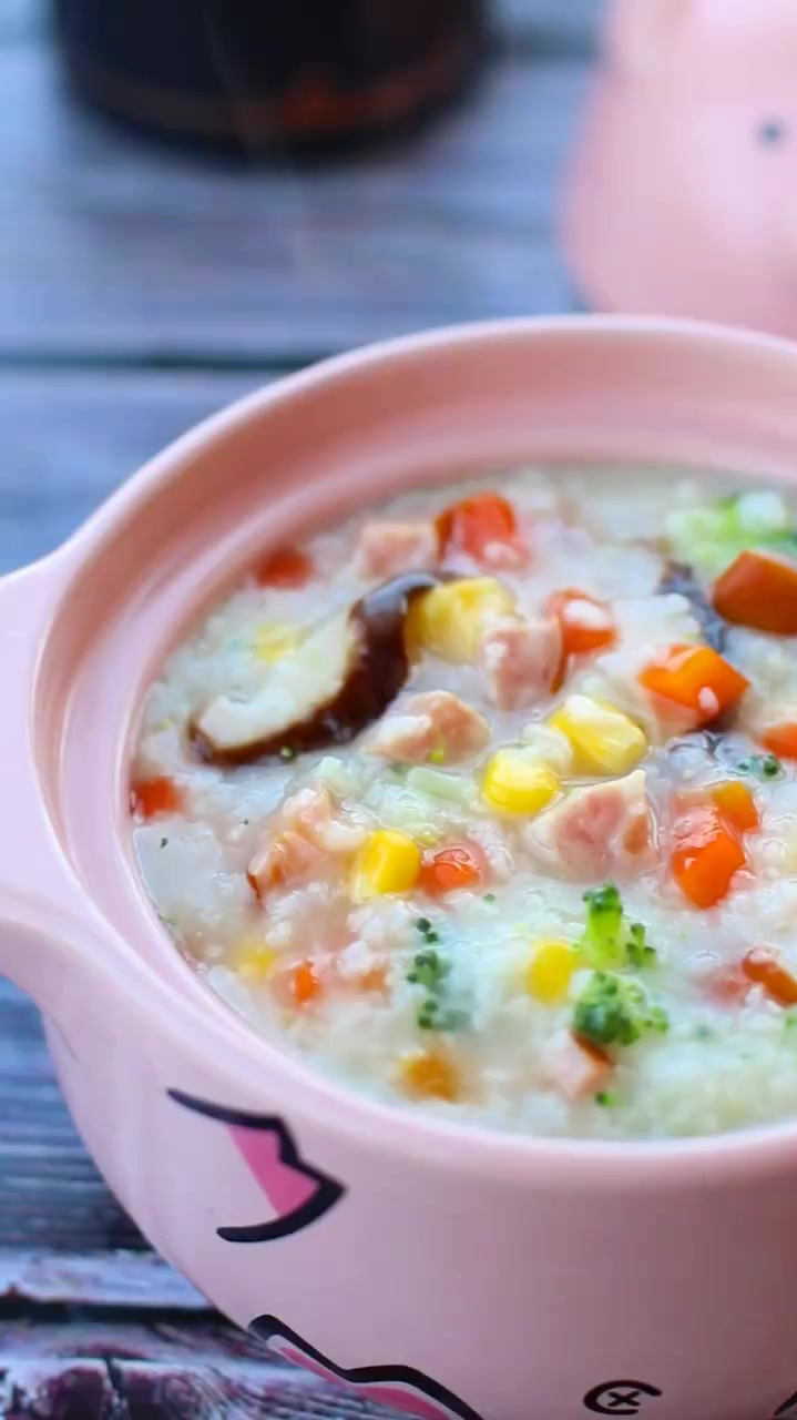 暖心又暖胃的什锦火腿蔬菜粥好喝到没盆友