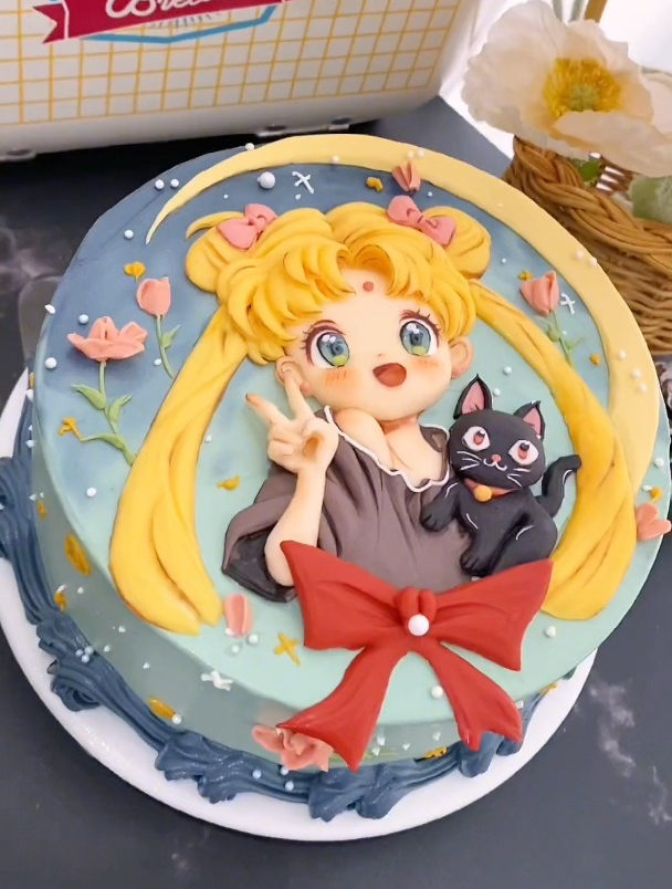 美少女蛋糕,手绘蛋糕