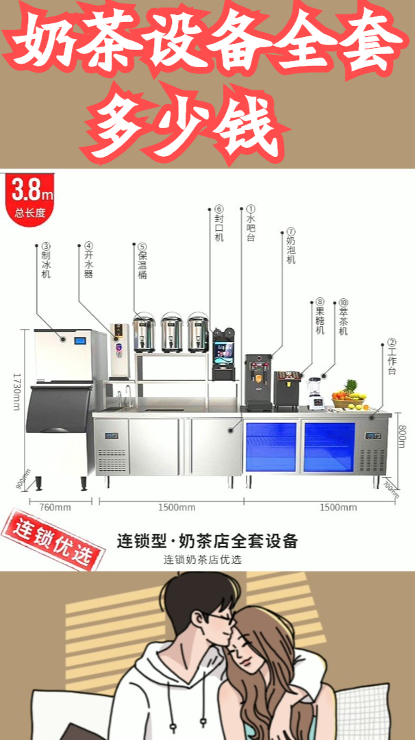 奶茶设备全套大概需要多少钱