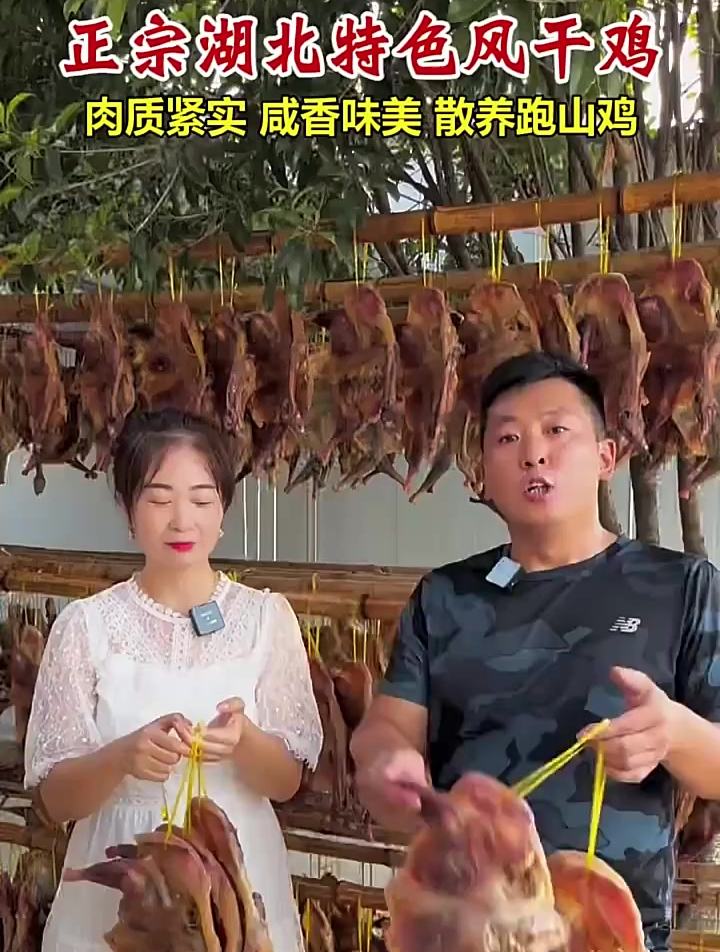 正宗农家风干鸡鸭散养土鸡土鸭 湖北特产 腊味醇香