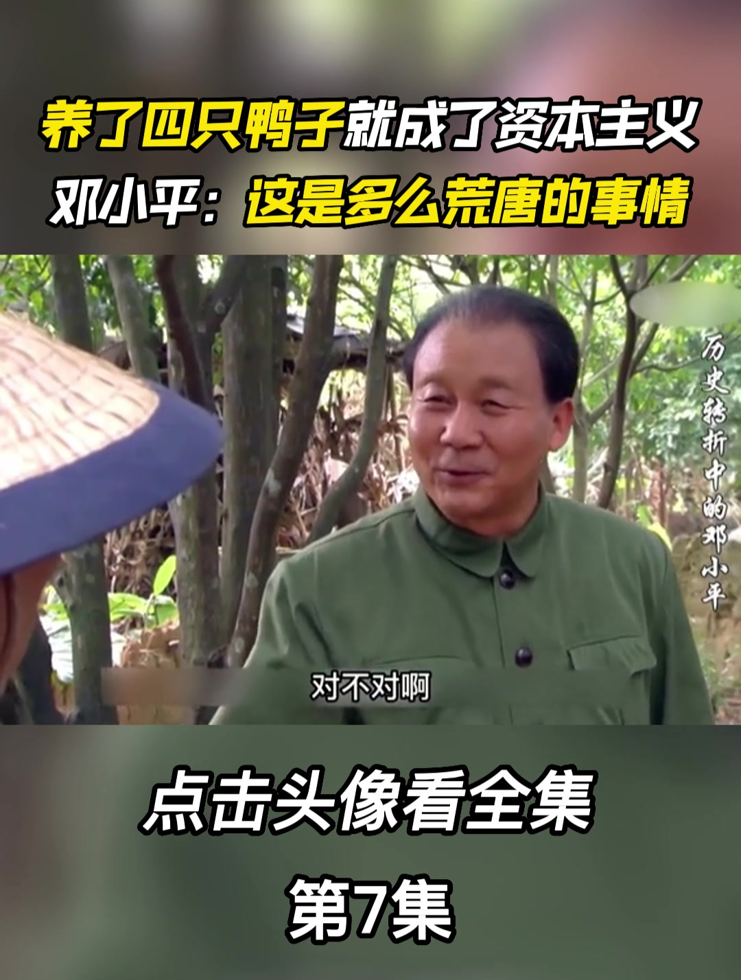养了四只鸭子就成了资本主义,邓小平:这是多么荒唐的事情 第7集
