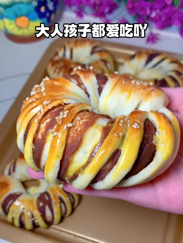 一看就会的豆沙卷面包做法