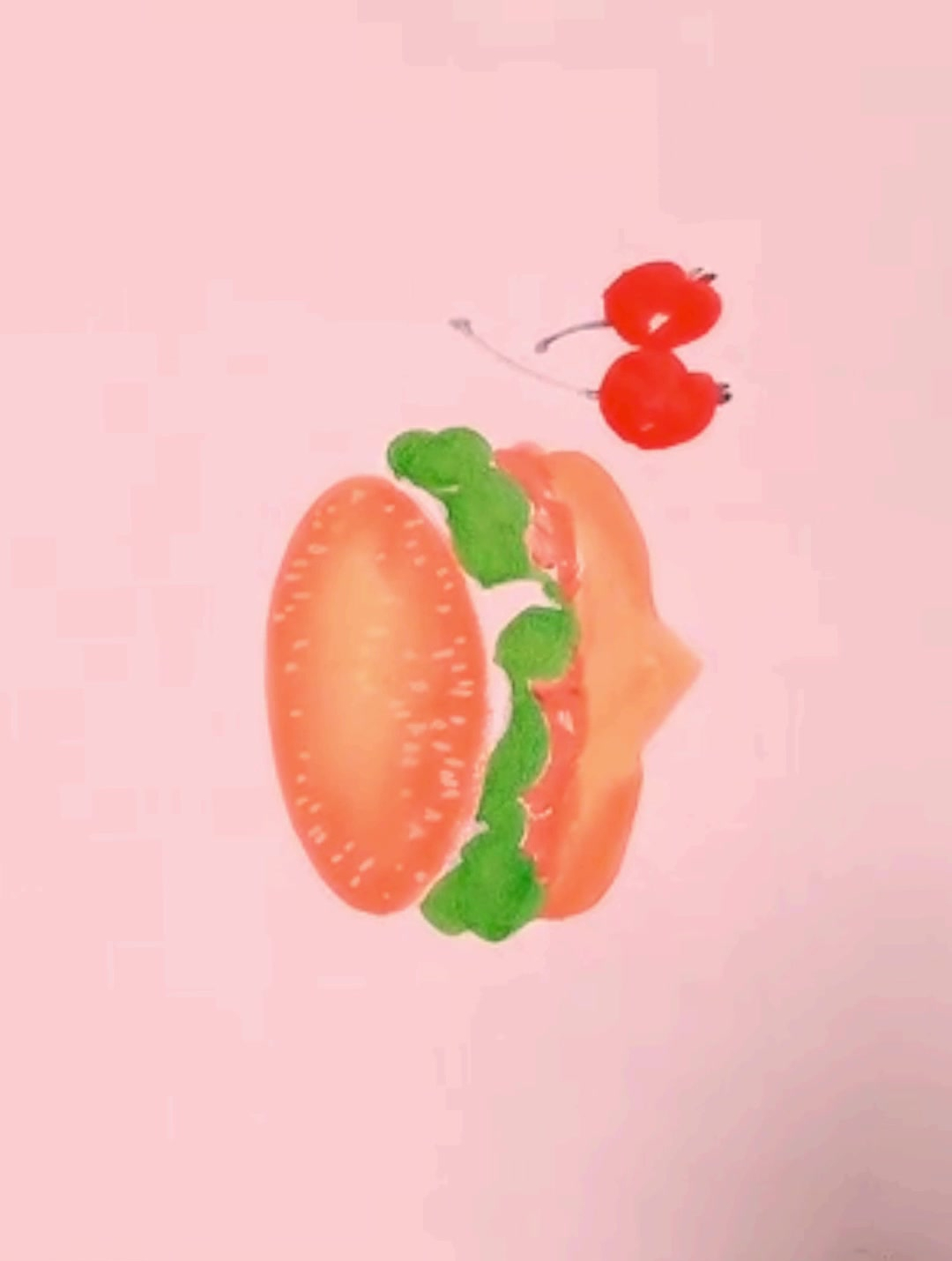弘扬中国文化,国画精髓,画汉堡的方法