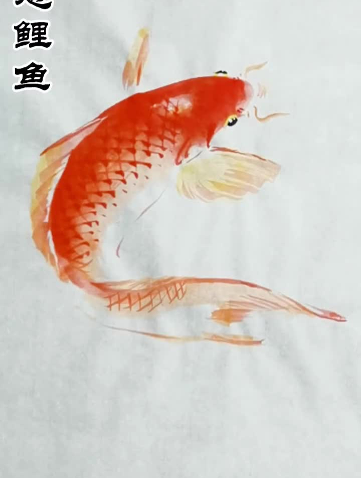 水墨鲤鱼写意鲤鱼国画鲤鱼国风合伙人
