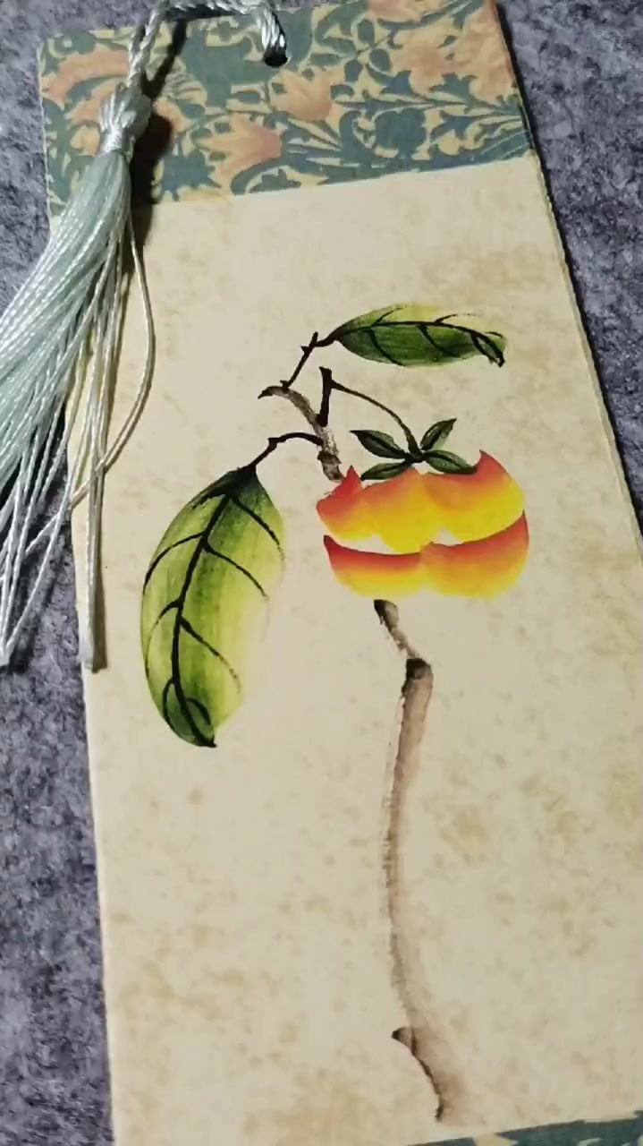 心想柿成创作灵感国画柿子