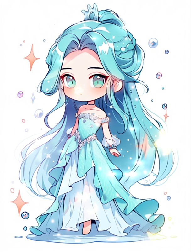 十二星座公主可爱卡通画,星座公主卡通简笔画