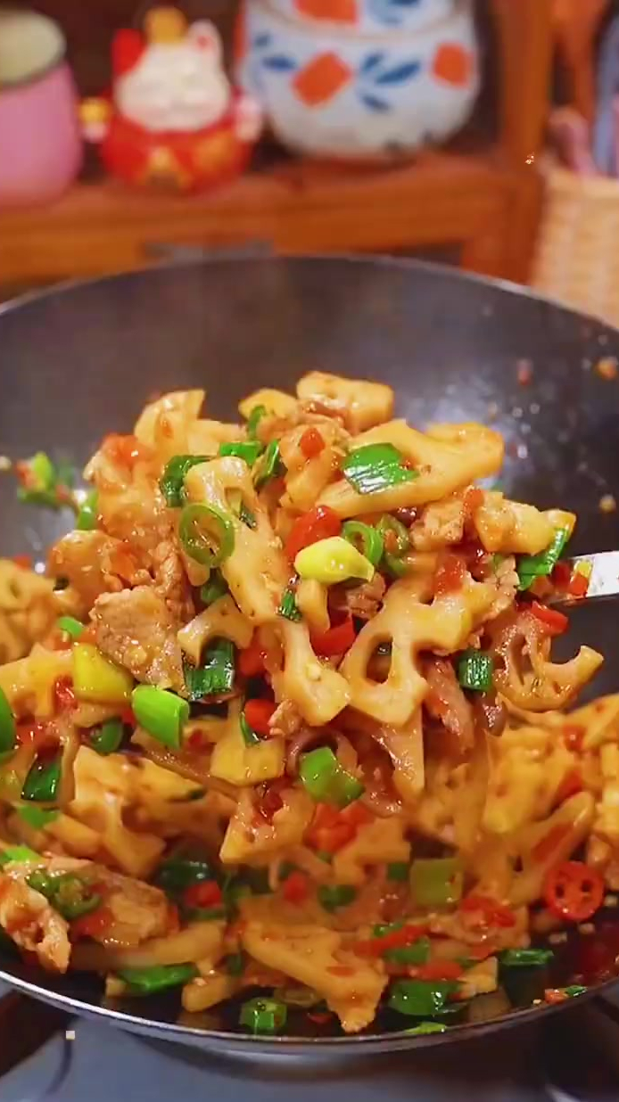 小炒藕片,味道好,做法不难