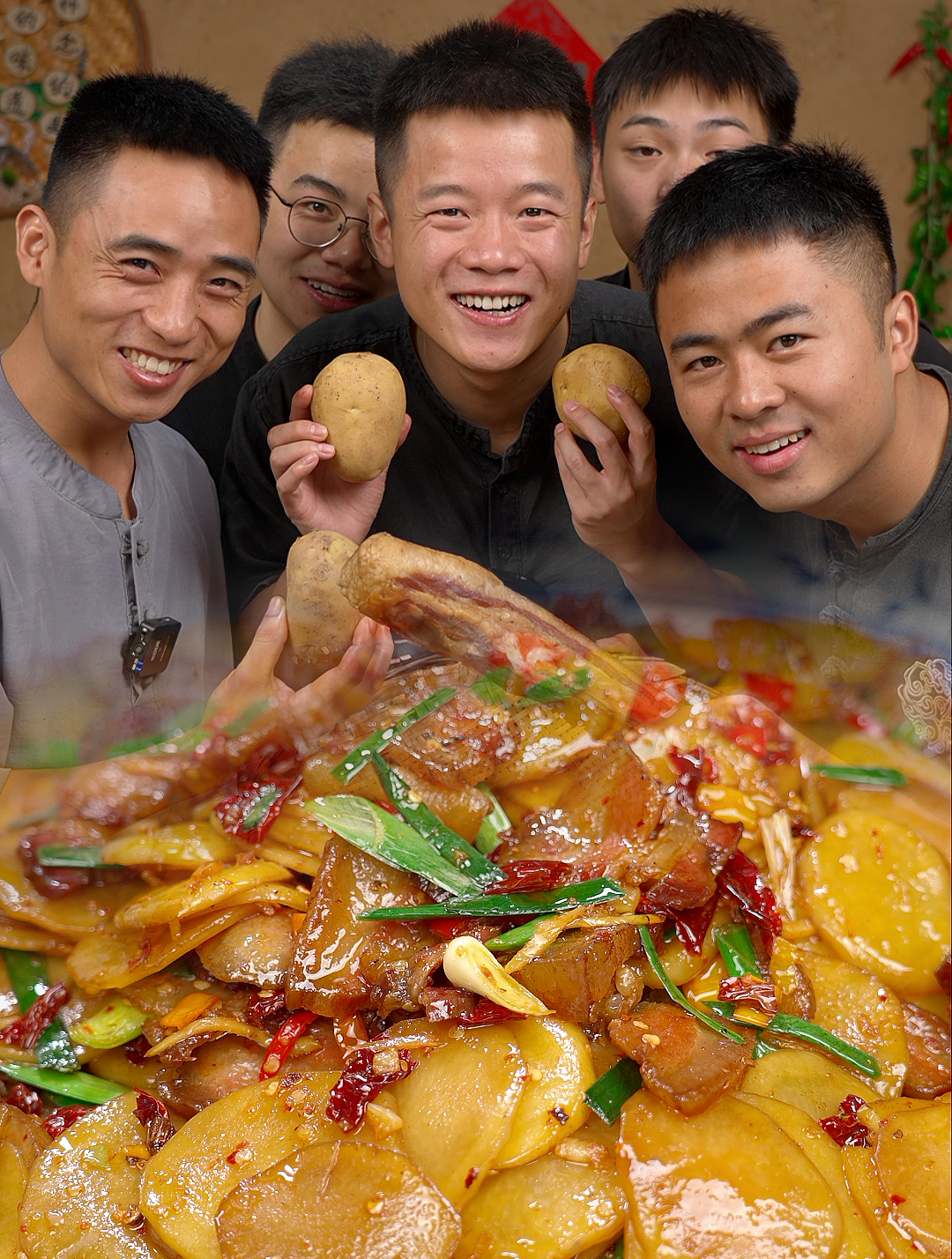 土豆切片用腊肉炒一下那叫一个香