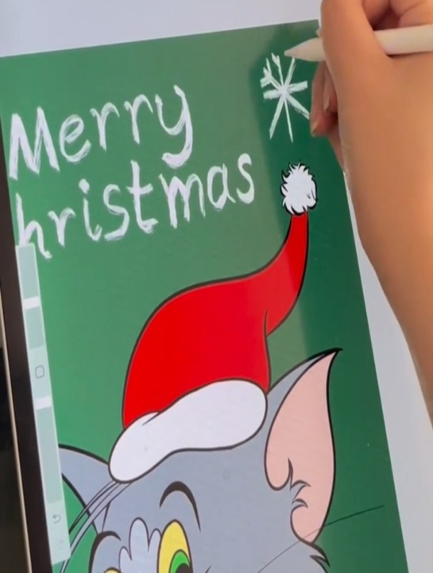 沉浸式iPad绘画|汤姆～圣诞节壁纸!