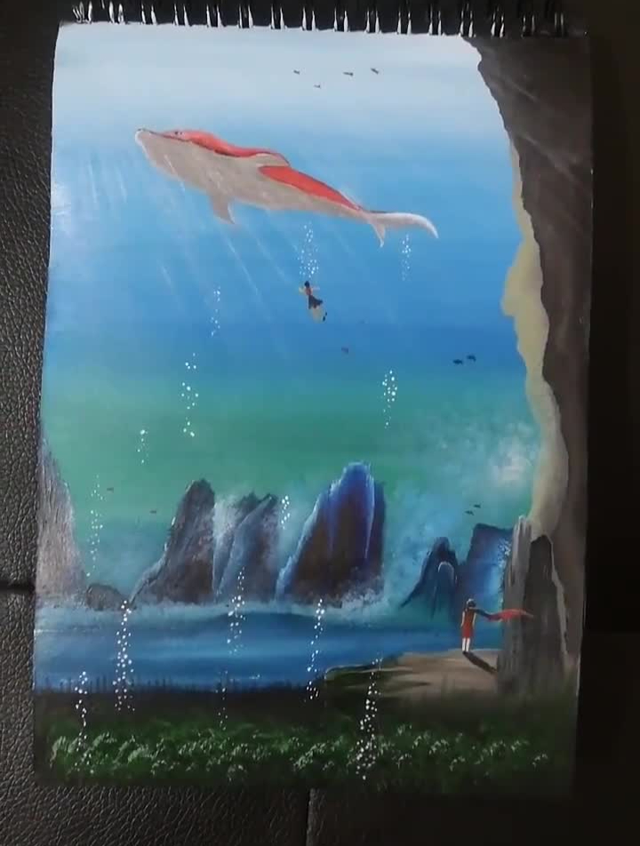 大鱼海棠手绘彩绘入门手绘