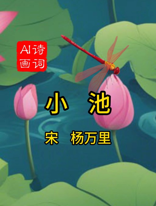 26.幼儿启蒙古诗配画《小池》杨万里