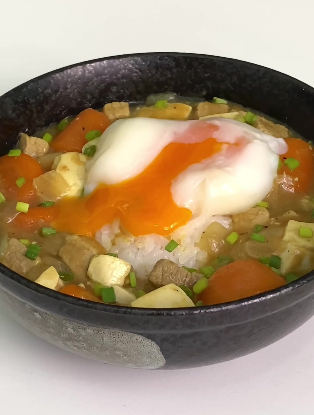 猪肉炖豆腐日式咖喱饭减脂简单一锅端!