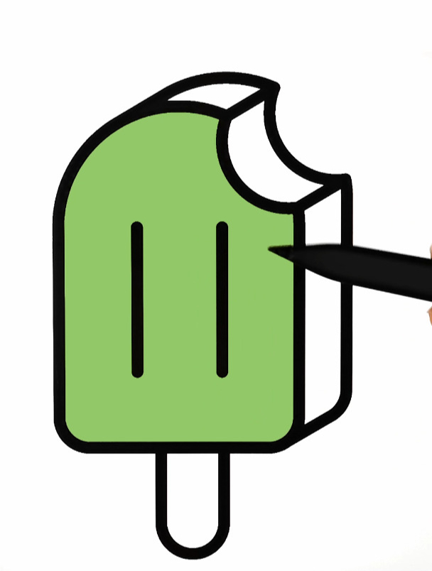 最好吃的还是抹茶巧克力 冰淇淋创意简笔画涂色 强迫症 声控 解压