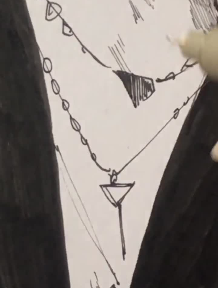 教大家画个简笔画项链吧