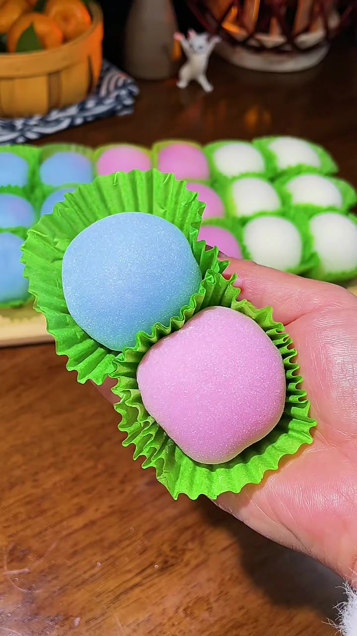 不用蒸,直接用开水一烫就能做的雪媚娘,软糯香甜