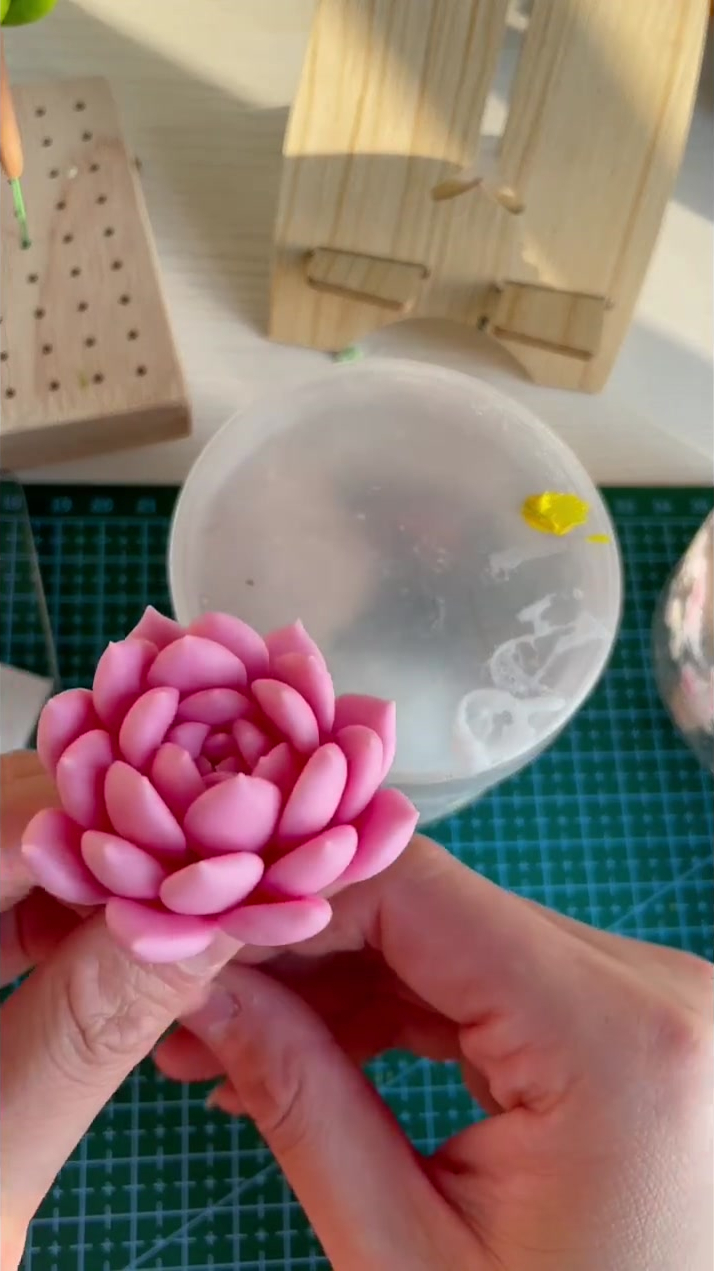粘土软陶翻糖多肉植物手工制作过程分享