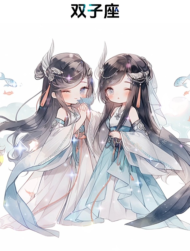 十二星座古风公主卡通画,十二星座公主可爱画画