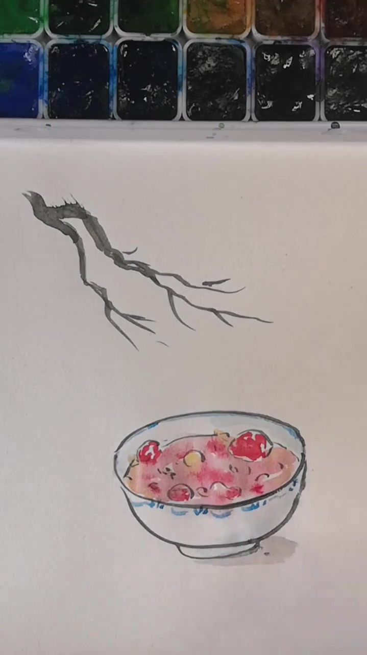 画腊八粥,带解说完整版用的普通白纸