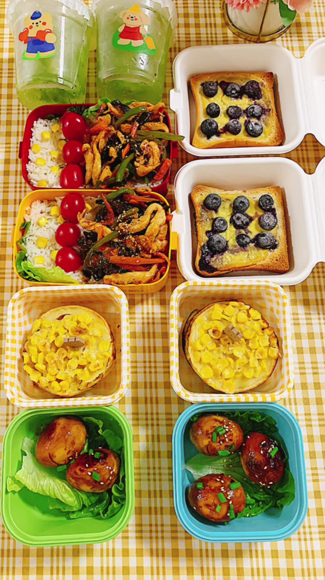 今天又承包了闺蜜的工作日便当~鱼香肉丝和虎皮鸡蛋超好吃!