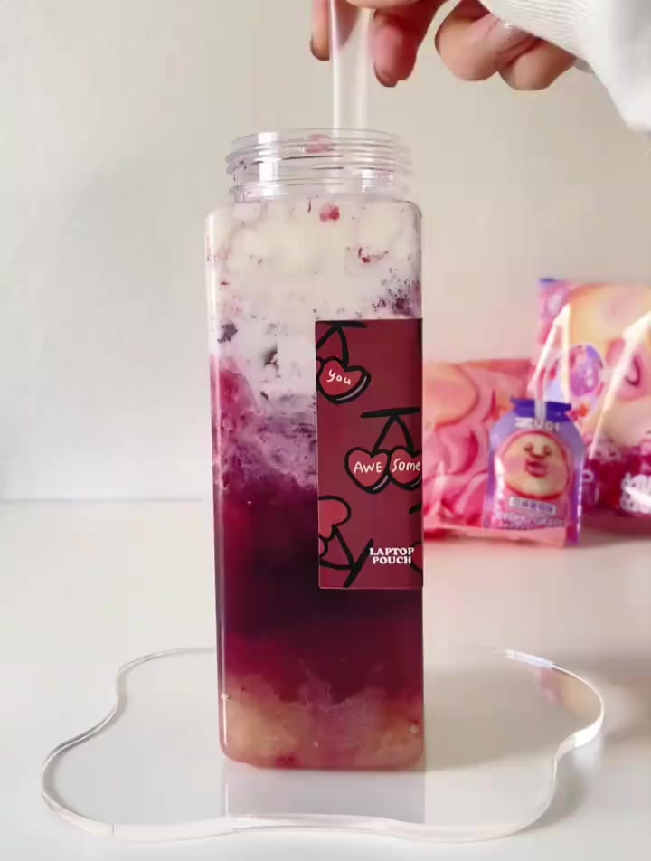 仙女都在喝什么,今日份多肉葡萄冻