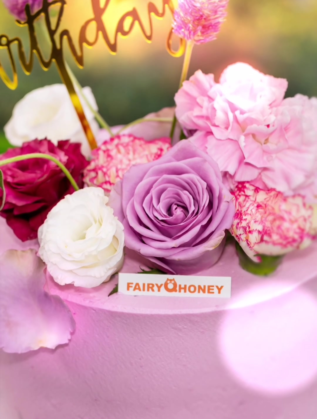 没有女生能够拒绝这样的鲜花蛋糕!太仙了!