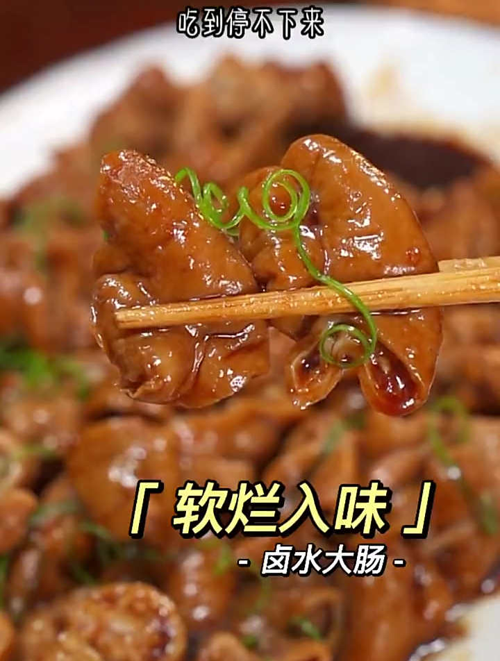 广东人都爱吃的卤水猪大肠做法简单软烂入味越吃越想吃