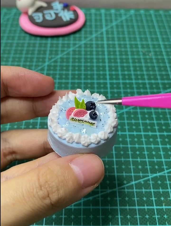 迷你蓝莓果酱蛋糕,粘土视频
