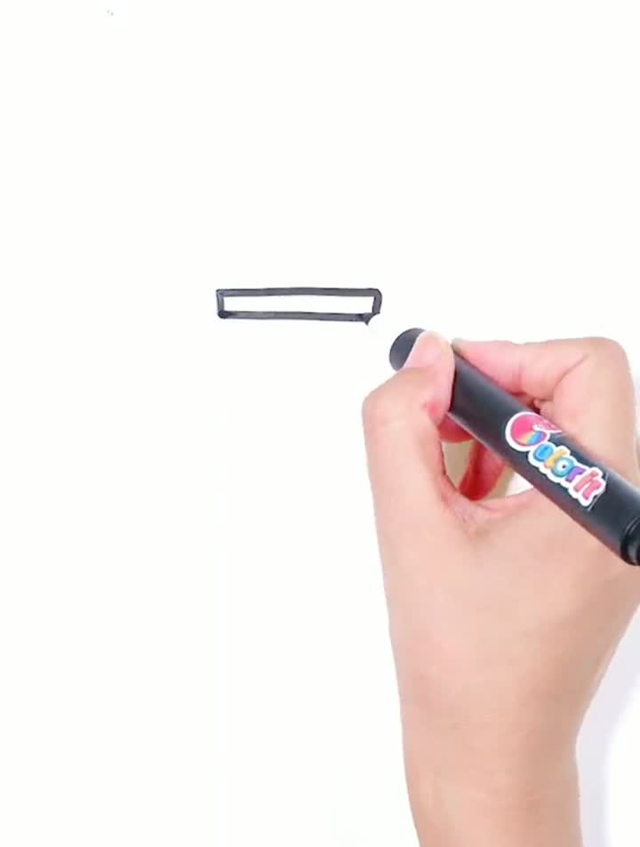 一条粉嫩可爱的鱼尾裙简笔画