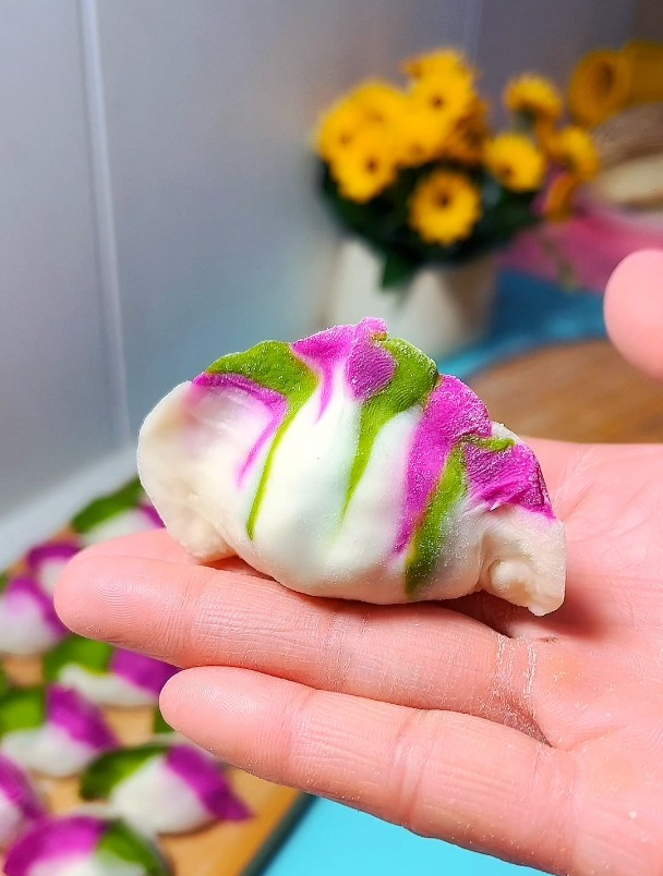 年夜饭,教你4种彩色饺子的包法,好吃好看,关键是看着还喜庆