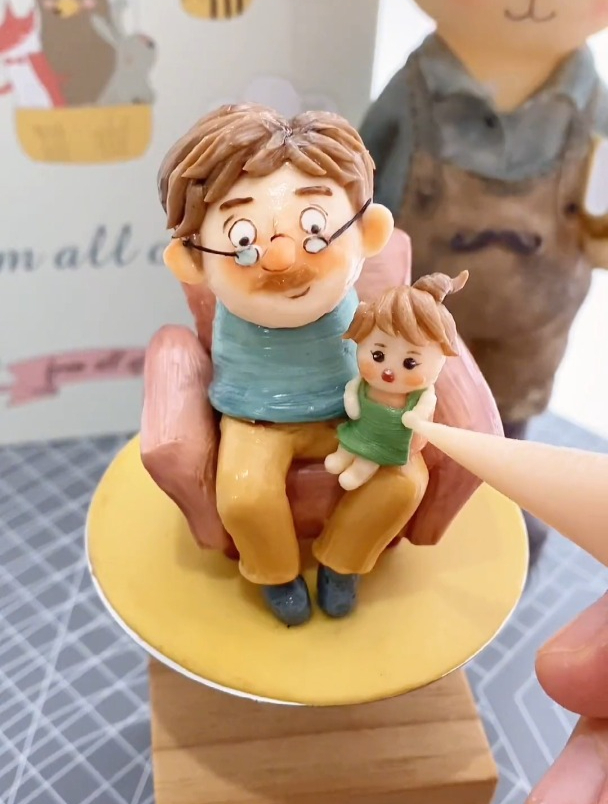 立体奶油霜人物分享,父亲,父亲的爱