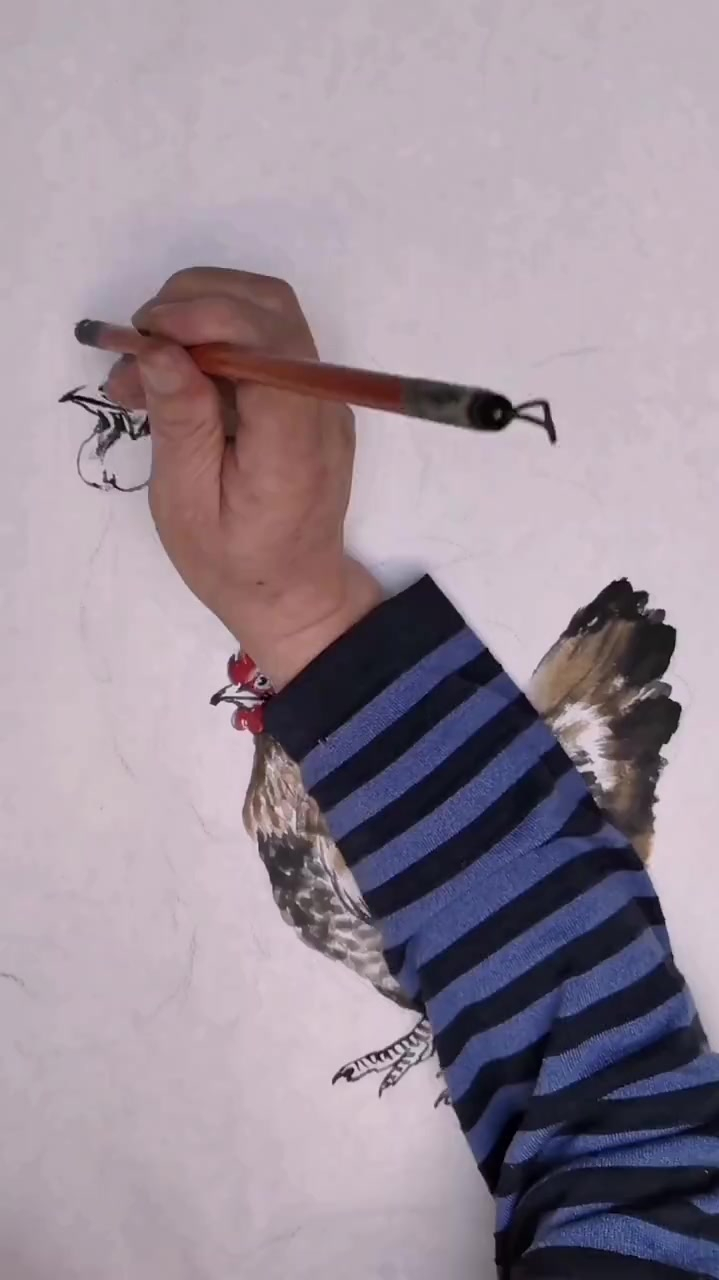 不要眨眼 公鸡 中国画花鸟