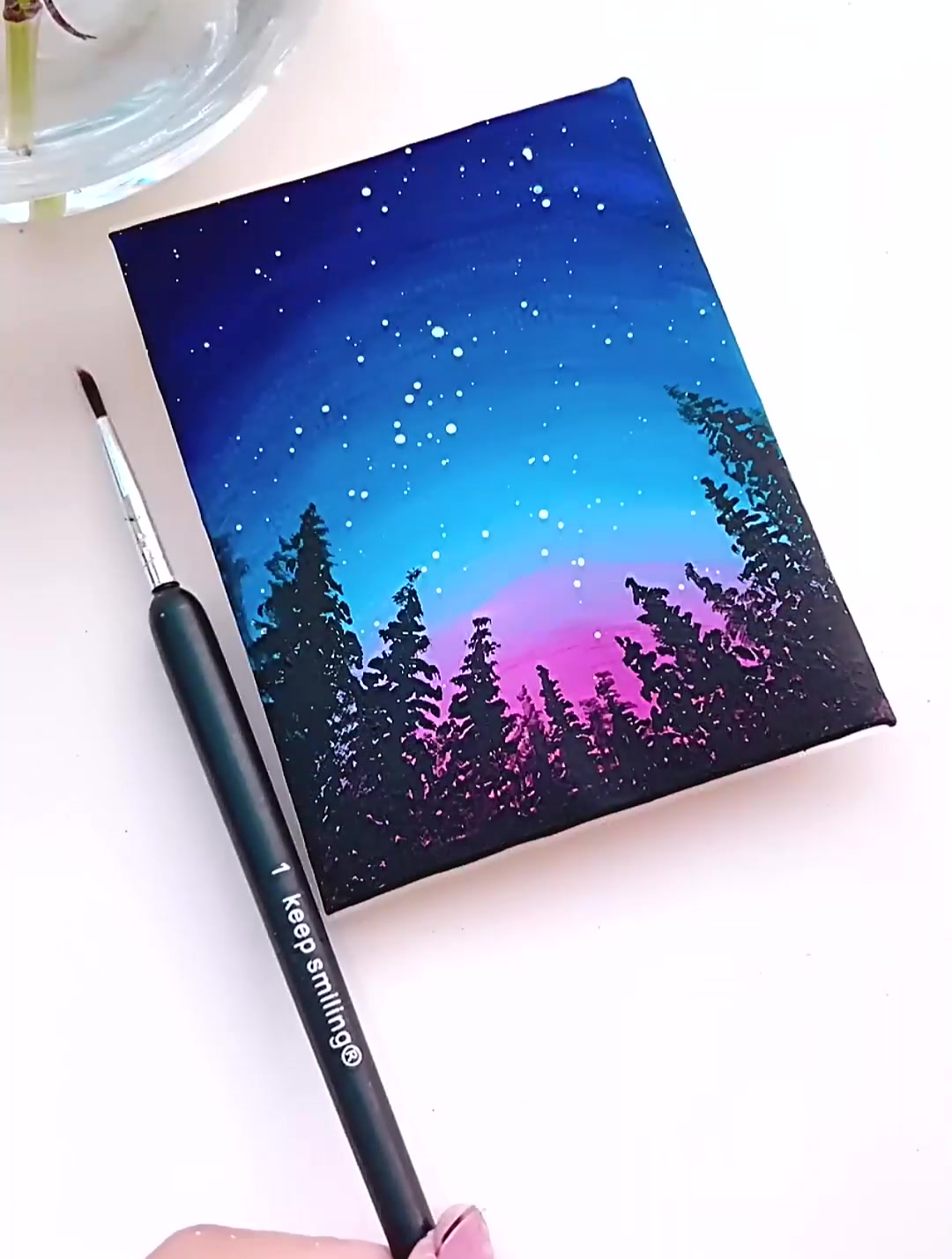 绘画教程:适用手绘初学者的治愈月光插画