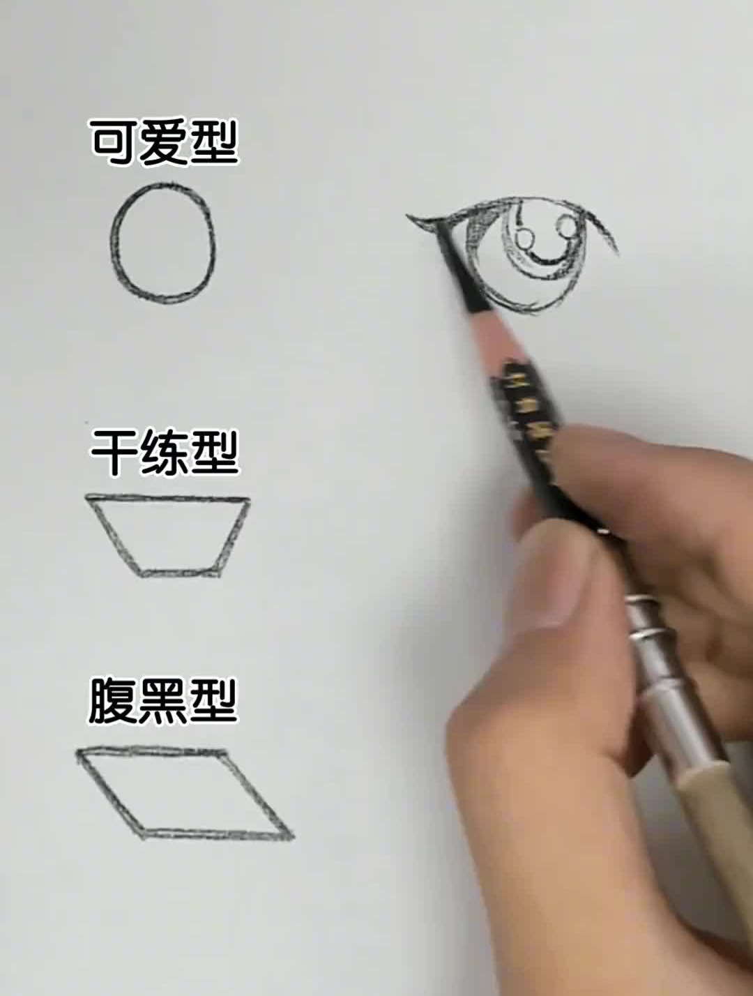 可爱型&干练型眼睛画法大合集素描画画画眼睛
