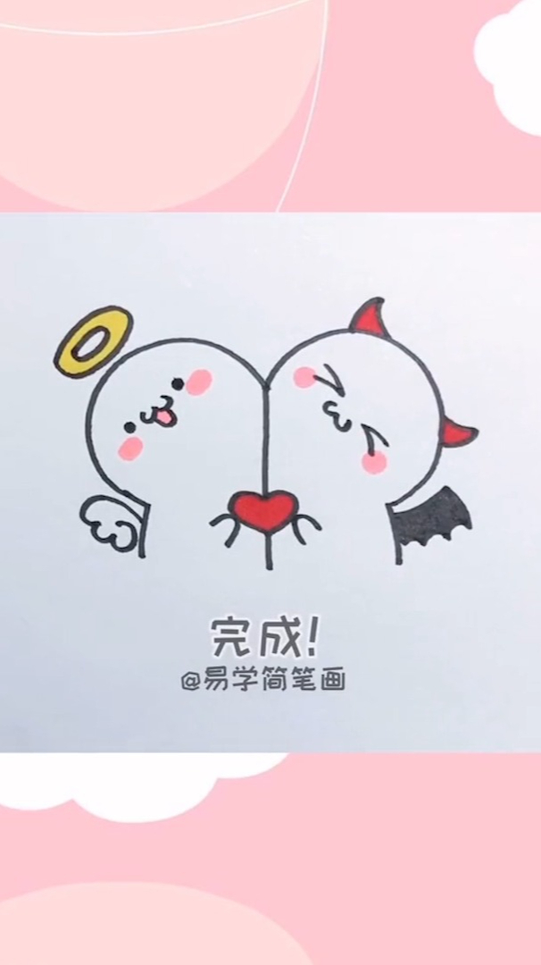 15秒教你用“3”画天使和恶魔,哪个是你呢?超级简单,适合新手